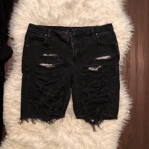 Distressed Rider’s Bermuda Shorts
